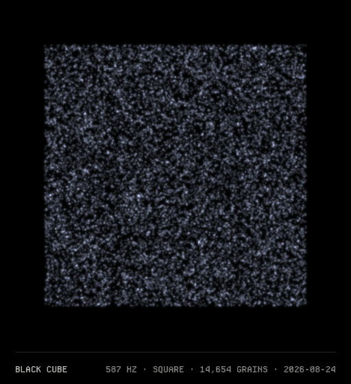 Square plate Chladni figure at 587 Hz